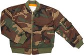 UIT Fostex kinder MA-1 bomber jack woodland camo