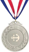 Akyol - anker medaille zilverkleuring - Anker - cadeau kapitein - leuk cadeau voor de beste kapitein om te geven - verjaardag kapitein