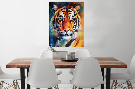 Poster Tigre - Animaux - Peinture à l'huile - Art - 60x80 cm