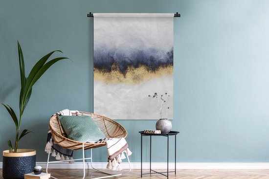 Tapisserie - Toile murale - Abstrait - Or - Luxe - 90x120 cm - Tapisserie