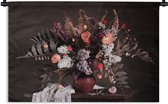 Tenture murale - Tissu mural - Nature morte - Bouquet - Couleurs - 150x100 cm - Tapisserie