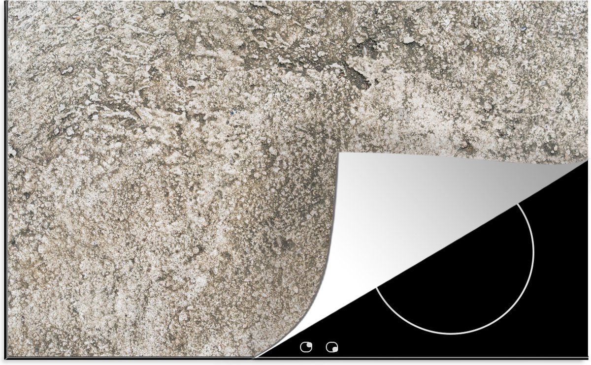 KitchenYeah© Inductie Beschermer 57x51 cm Keuken Decoratie Kookplaat Beschermer voor Inductiekookplaat Afdekplaat Anti Slip Mat - Beton - Robuust