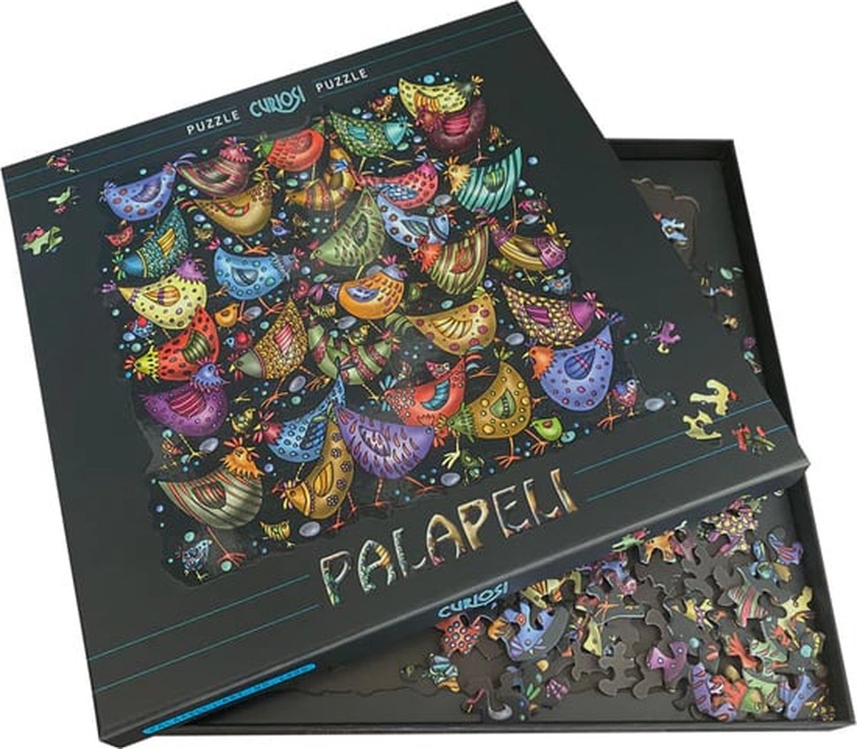 Curiosi Palapeli - Puzzel kippenhok (239 lastige stukjes) incl. staande lijst