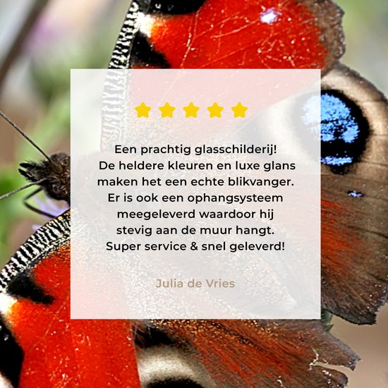 Peinture sur Verre - Papillon Paon - 120x90 cm - Peintures sur Verre Peintures - Photo sur Glas