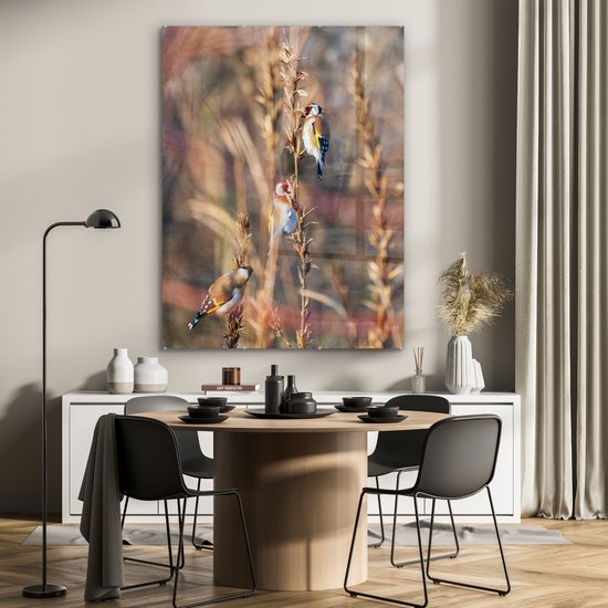 Peinture sur Verre - Vogels - Branches - Forêt - 90x120 cm - Peintures sur Verre Peintures - Photo sur Glas