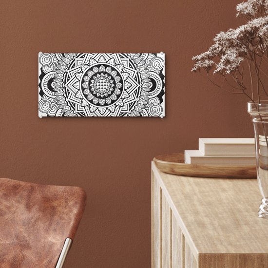 Peinture sur Verre - Mandala gracieux - 40x20 cm - Peintures sur Verre Peintures - Photo sur Glas
