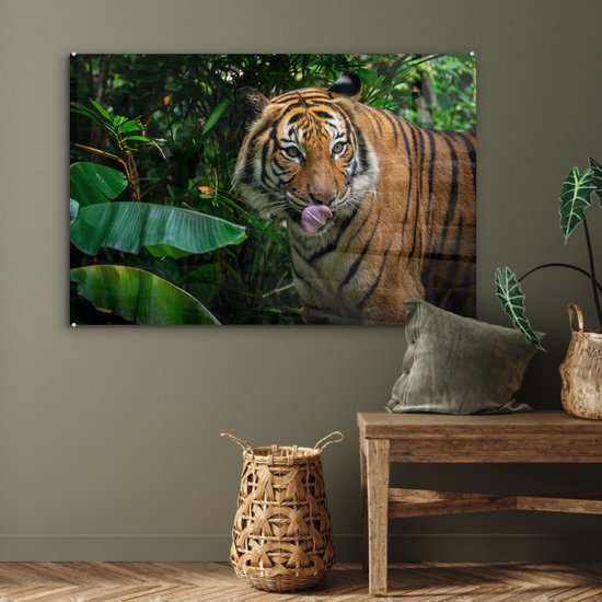 Peinture sur verre - Animaux - Tropical - Tigre - 90x60 cm - Peintures Plexiglas