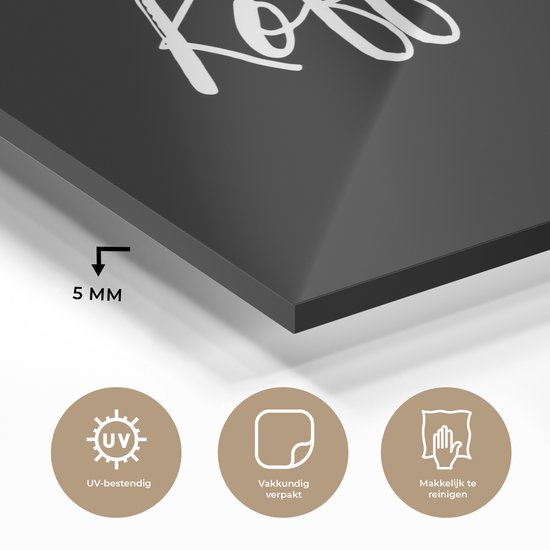 MuchoWow® Peinture sur Verre - Citations - Proverbes - Coffee Time - Café - 80x60 cm - Peintures sur Verre Acrylique - Photo sur Glas