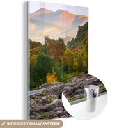MuchoWow® Glasschilderij 80x120 cm - Schilderij acrylglas - Ashness Bridge, Lake District, Engeland - Foto op glas - Schilderijen