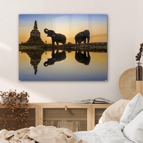 Peinture sur Verre - Coucher de Soleil en Thaïlande - 80x60 cm - Peintures sur Verre Peintures - Photo sur Glas