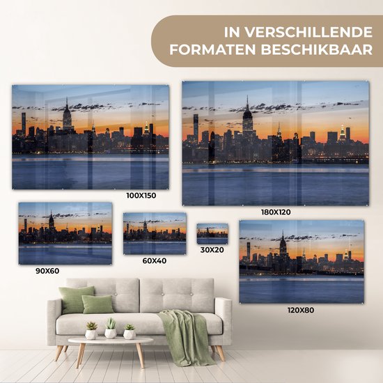New York City Glas 30x20 cm - small - Tirage photo sur Glas (décoration murale en plexiglas)