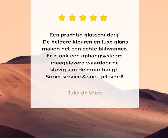 ® Glasschilderij 90x60 cm - Schilderij acrylglas - De zand duinen in het Namibische Namib-Naukluft park terwijl de zon ondergaat - Foto op glas - Muurdecoratie woonkamer - Wanddecoratie slaapkamer - Schilderijen