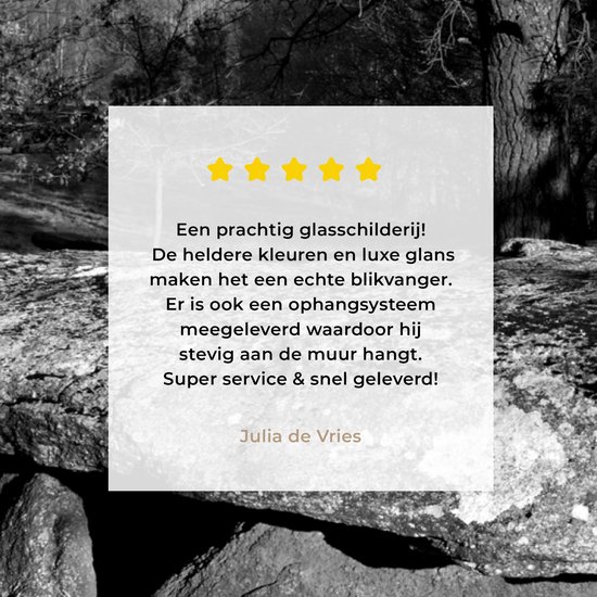 MuchoWow® Peinture sur verre 120x90 cm - Peinture acrylique sur verre - Un dolmen à La Corogne - noir et blanc - Photo sur verre - Peintures