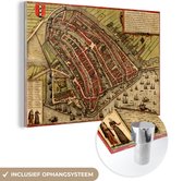 Plan de la ville historique du célèbre plexiglas d' Amsterdam - Plan d'étage 120x80 cm - Tirage photo sur Glas (décoration murale plexiglas)