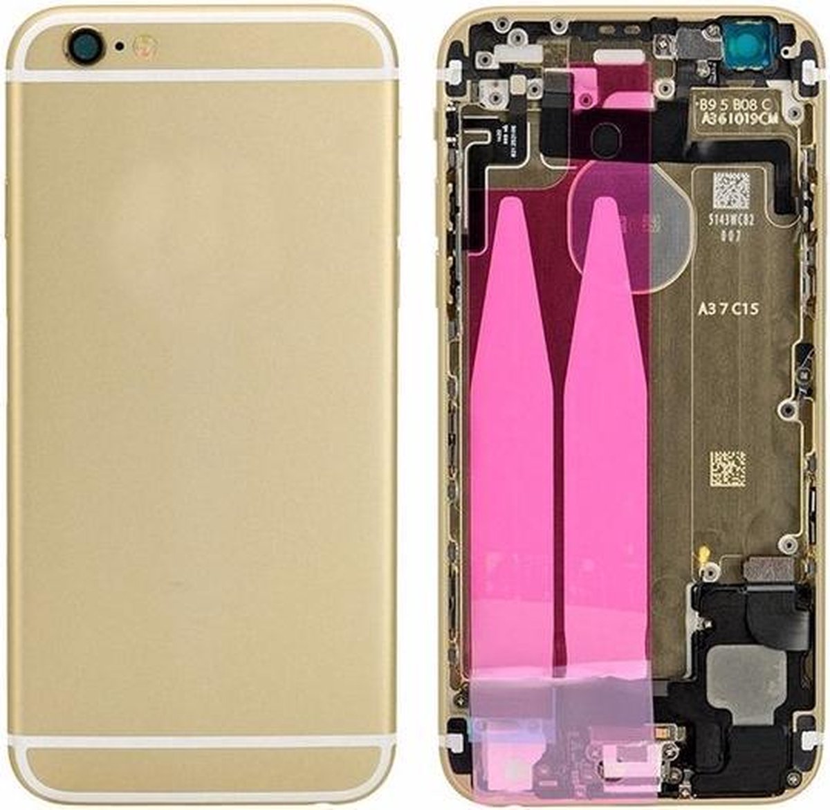 Complete behuizing geschikt voor iPhone 6 - goud