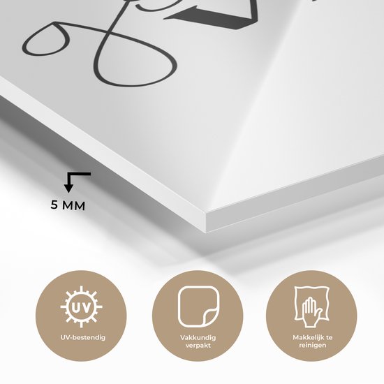 MuchoWow® Peinture sur Verre - Citations - Good Vibes - Proverbes - 100x150 cm - Peintures sur Verre Acrylique - Photo sur Glas