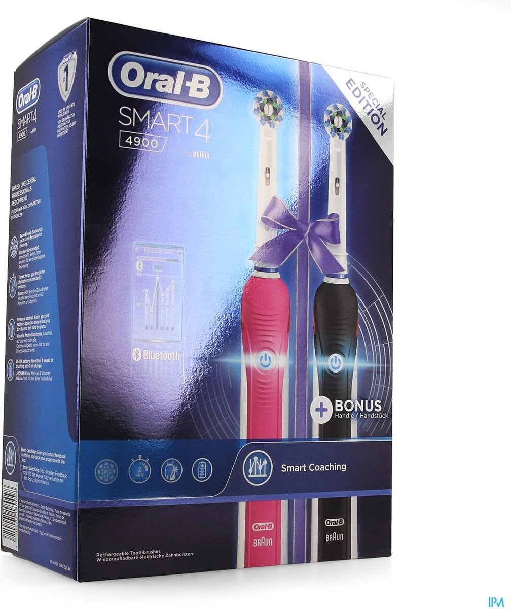 Autorisatie gazon hart Oral-B Smart 4 4900 - Elektrische Tandenborstel - Duopack | bol.com