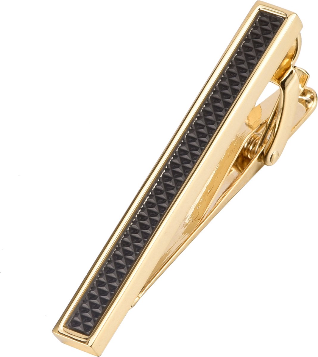 Dasspeld - Stropdas Clip - Modieuze Dasclip - Goud - Zwart