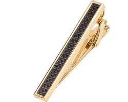 Dasspeld - Stropdas Clip - Modieuze Dasclip - Goud - Zwart