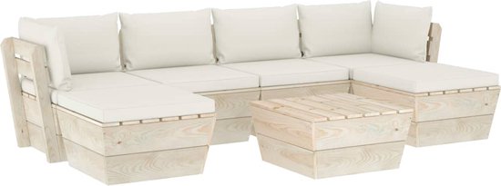 vidaXL-7-delige-Loungeset-met-kussens-pallet-vurenhout