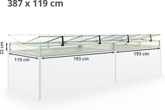 Broeikas van Hout en Polycarbonaatplaten met deksel - Weerbestendig Broeikas van Hout en Polycarbonaatplaten met deksel - Weerbestendig