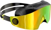 Aquasphere Defy Ultra - Zwembril - Volwassenen - Yellow Titanium Mirrored Lens - Zwart