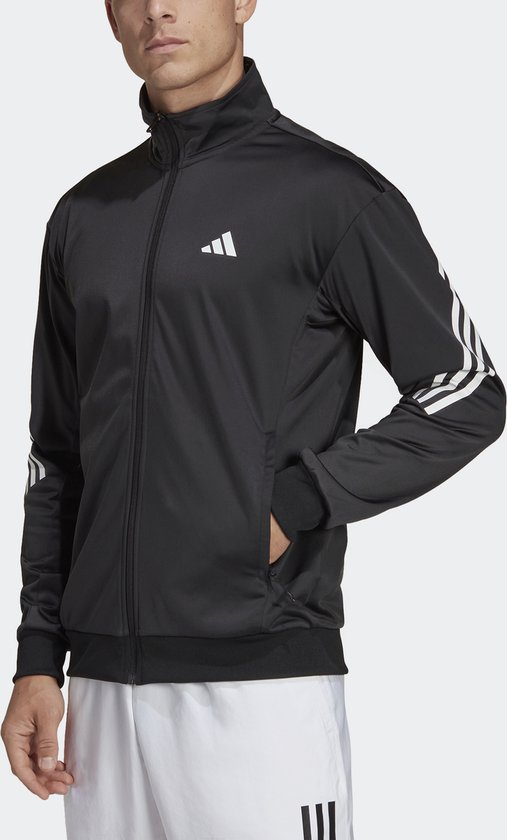 adidas Performance 3-Stripes Knit Tennis Jacket - Heren - Zwart- XS