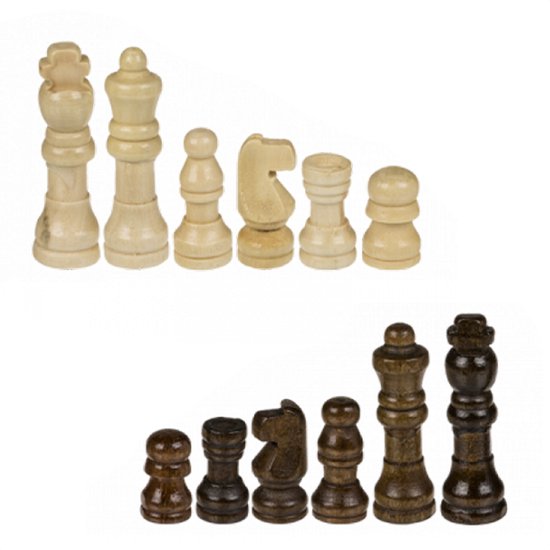 Thumbnail van een extra afbeelding van het spel Schaakborden Met Schaakstukken van In Round - 2-pack Hout Schaakspel - Schaakset Bordspellen Voor Volwassenen - Chess Board Wood - Familie Schaakbord Denkspel - Strategisch Spel – Schaken – Bordspelen - Bordspelletje
