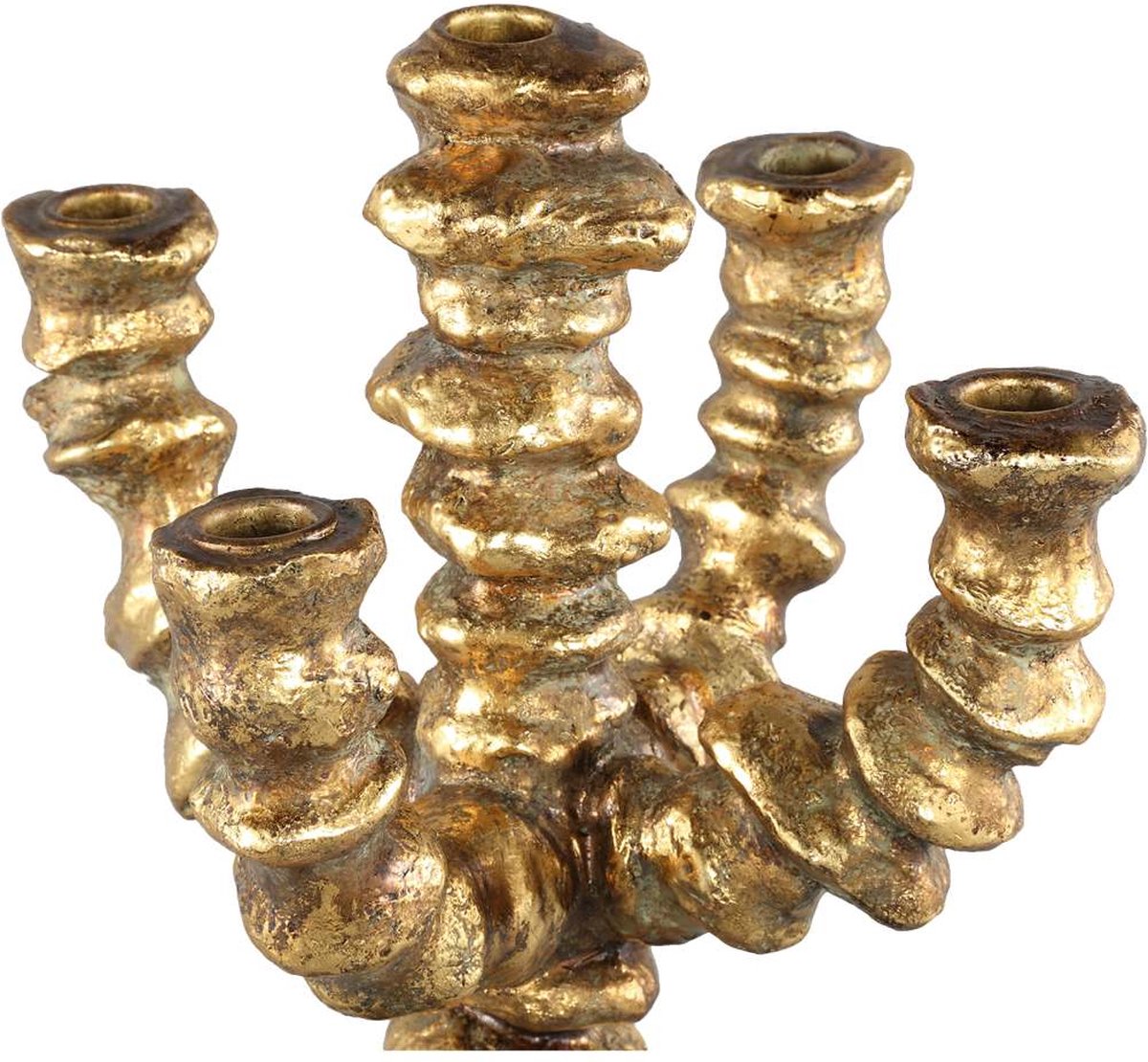 PTMD COLLECTION PTMD Reflo Kandelaar - 22 x 21 x 44,5 cm - Poly - Goud