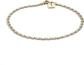 Twice As Nice Armband in 18kt verguld metaal, ovale schakel, 2 mm  19 cm