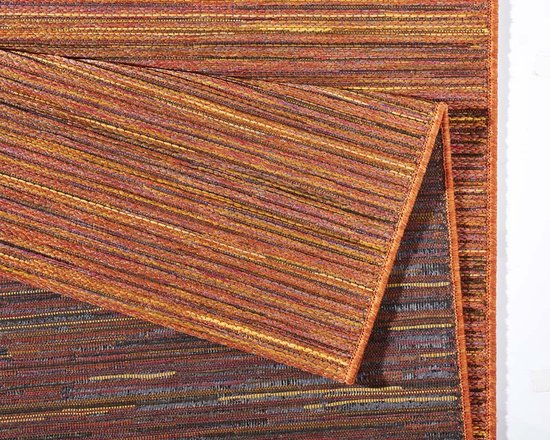 Binnen & buiten vloerkleed Lotus - terracota/oranje 120x170 cm