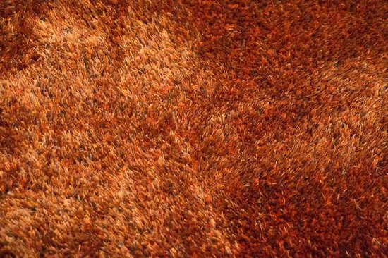 Ross 63 - Moquette unique à poils longs dans la composition de couleur orange / marron