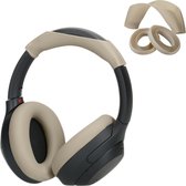 kwmobile housse en silicone pour casque - Compatible avec Sony WH-1000XM4 / WH-1000XM3 - Pour sangle et coussinets d'oreille - 3x en beige