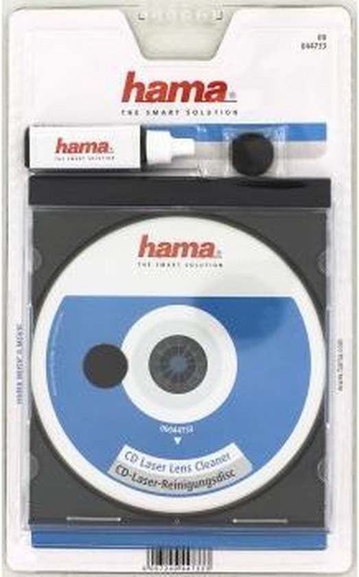Hama CD de nettoyage Blanc/Bleu/Rouge pour tête de lecture laser, pour éliminer la poussière dans les lecteurs de CD, CD de nettoyage au laser 