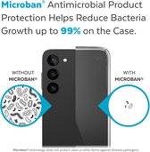 Speck hoesje geschikt voor Samsung Galaxy S23 - Slank - Kristalhelder - Valbescherming gecertificeerd tot 4 meter - Microban Antibacterieel - Presidio Perfect Clear geschikt voor lijn - Transparant