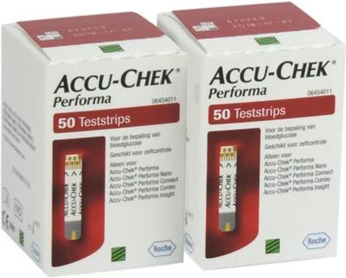 2X 50 strips Accu Chek Performa actiepakket