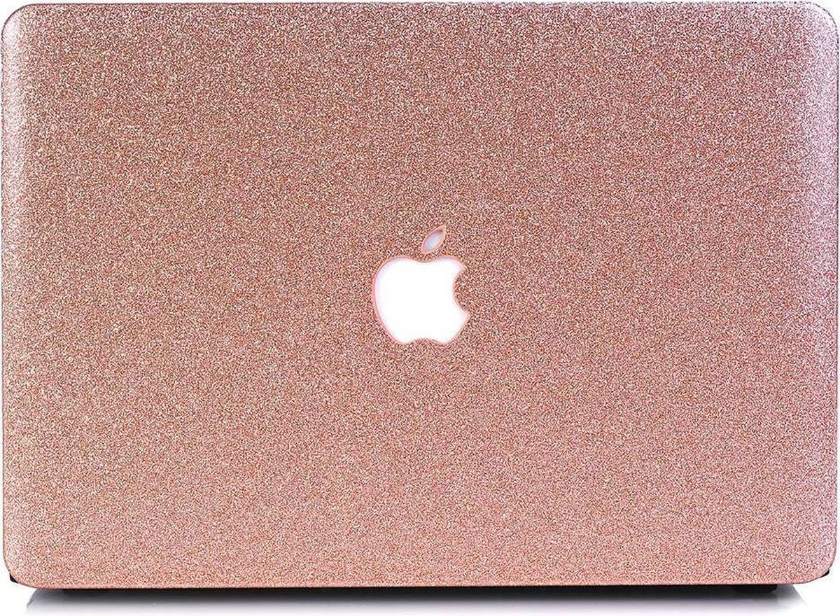 Lunso Geschikt voor MacBook Pro 13 inch (2012-2015) cover hoes - case - glitter roze