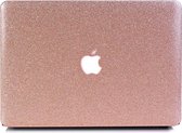 Lunso Geschikt voor MacBook Pro 13 inch (2012-2015) cover hoes - case - glitter roze