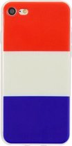 GadgetBay Nederlandse vlag rood wit blauw TPU iPhone 7 8 hoesje case