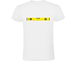 Waterpas Heren T-shirt - klussen - monteur - bouw - opmeten - verhuizing - verbouwen - bouwvakker - bouwmarkt - afmetingen