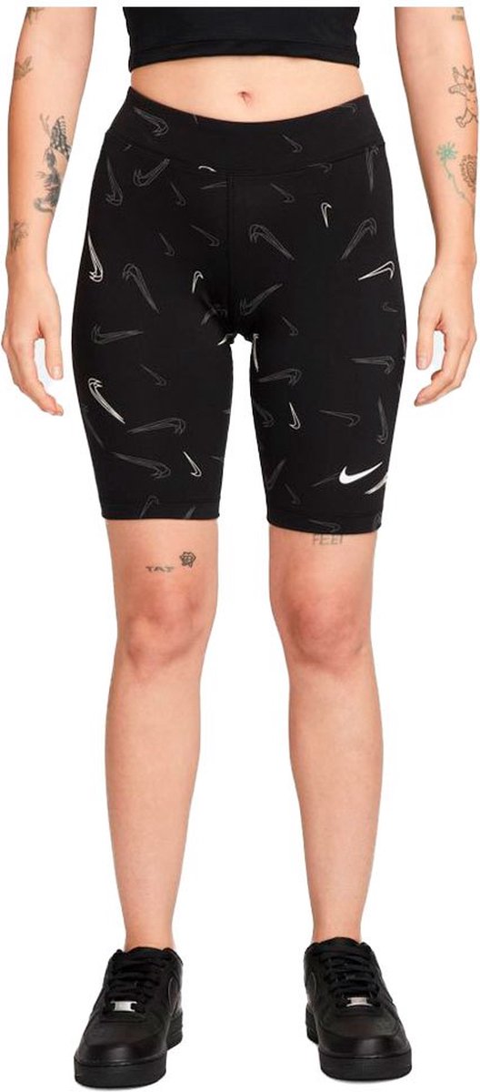 Nike Sportswear Aop Print Legging Dames Zwart