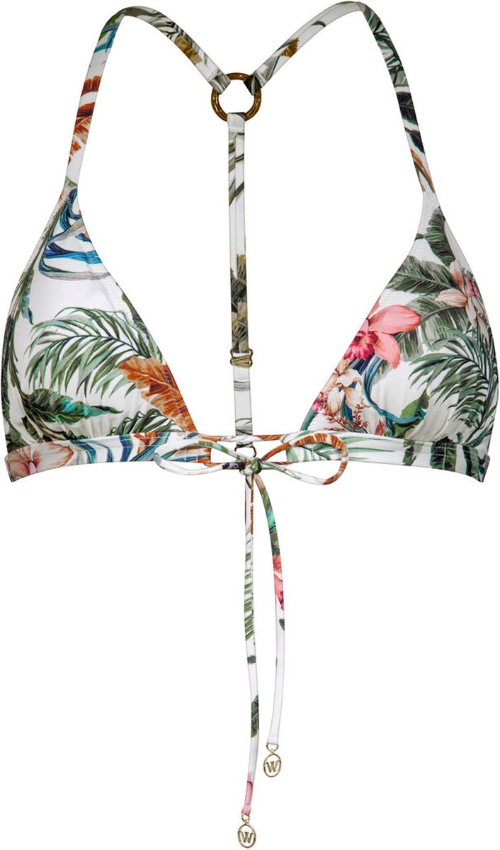 Watercult - Exotic Dive triangle top - maat 38 - Print/Groen/Wit