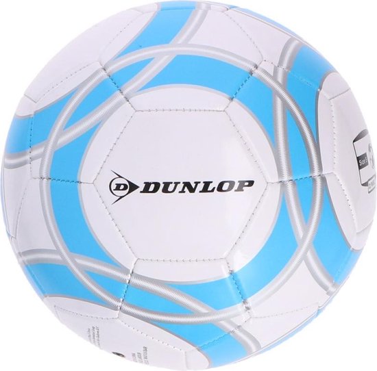 Jouet de football 21 cm / taille 5 pour enfants / adultes - Blanc avec bleu  et gris 