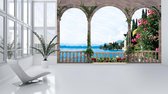 Lake Through The Arches Photo Wallcovering
