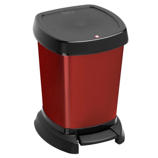 Rotho Paso Poubelle à Pédale - 6 l - Argent Métallisé