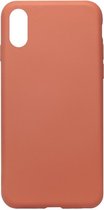 ADEL Premium Siliconen Back Cover Softcase Hoesje Geschikt voor iPhone XS/ X - Oranje