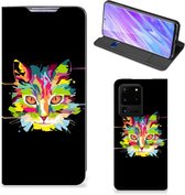 Geschikt voor Samsung Galaxy S20 Ultra Magnet Case Cat Color