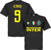 Inter Milan Icardi 9 Team T-Shirt - Zwart - XXL