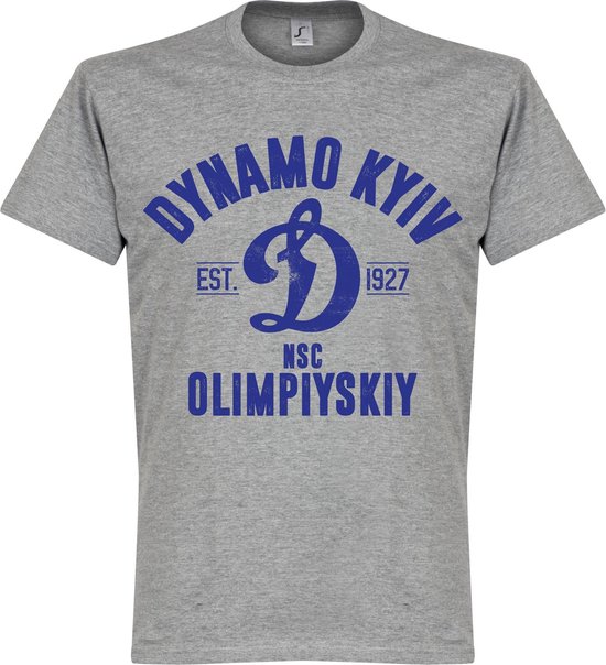 Dynamo Kiev Established T-Shirt - Grijs - XXL | bol.com