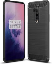 OnePlus 7T Pro Hoesje - Armor Brushed TPU - Zwart